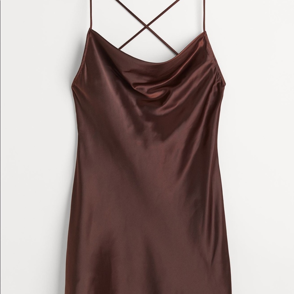 Silk dress backless